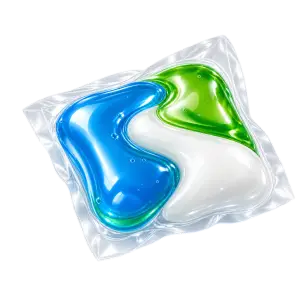 Multi-compartment laundry pod with liquid and granular sections